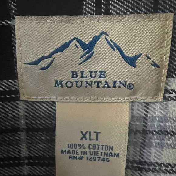 NWOT XLT long sleeve button down shirt 100% Cotton Plaid 1 front Pocket - Picture 4 of 9